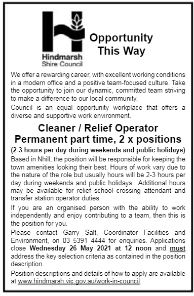 cleaner-relief operator