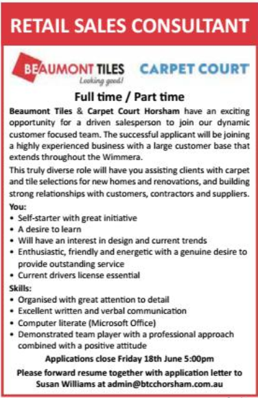 retail sales consultant
