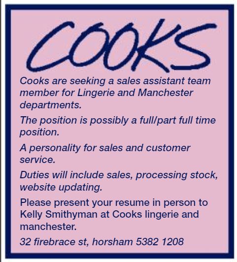 sales assistant
