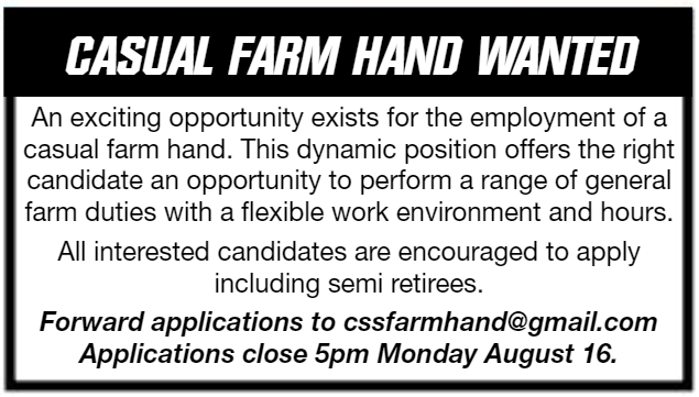 casual farm hand