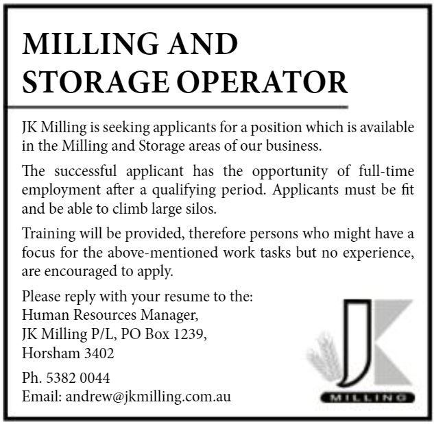 milling and storage operator