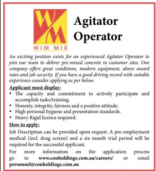 agitator operator