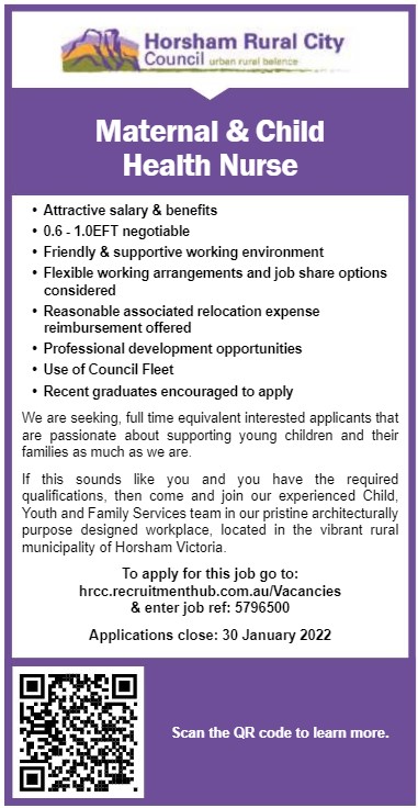 Maternal and child health nurse