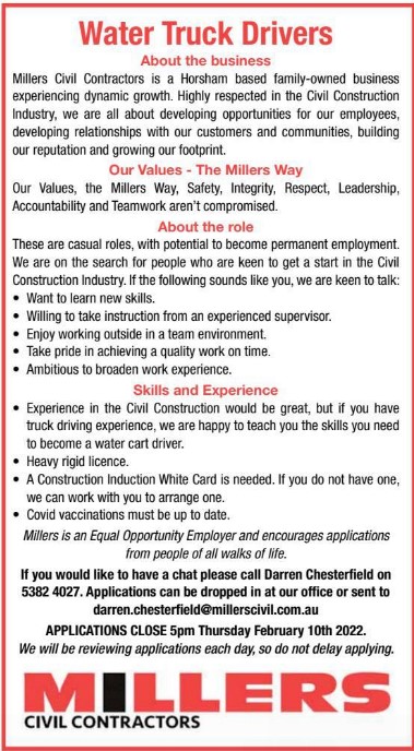 water truck drivers