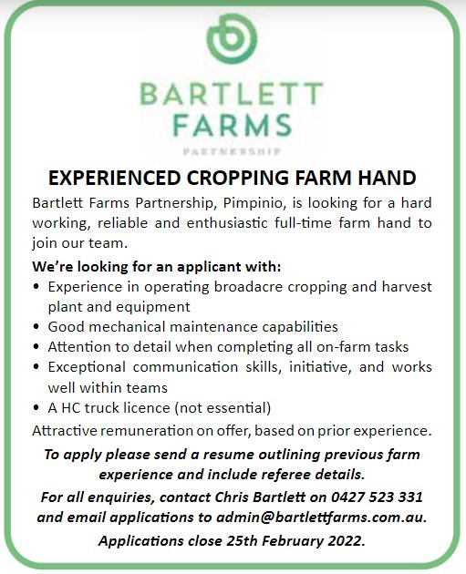 cropping farm hand