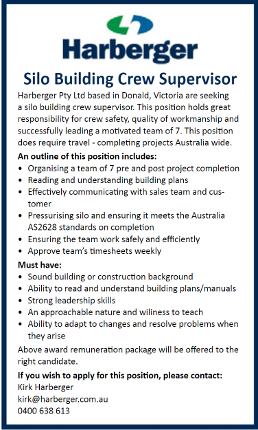 silo building crew supervisor