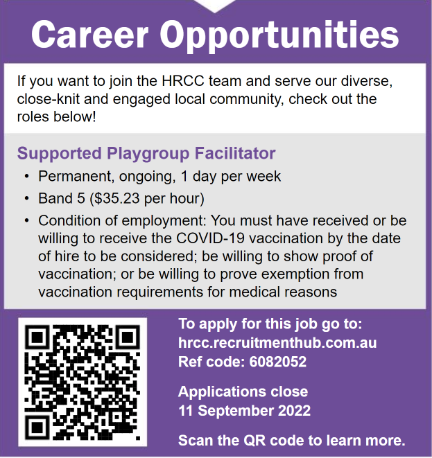 supported playgroup facilitator