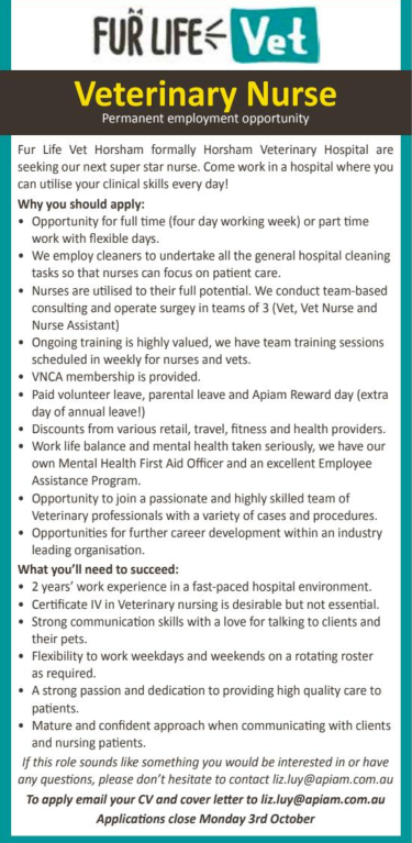 veterinary nurse-jobs in australia