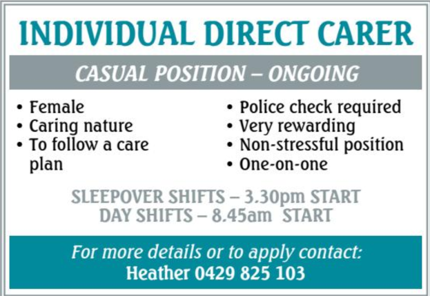 jobsaussie- individual direct care