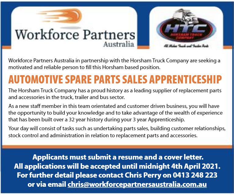 AUTOMOTIVE SPARE PARTS SALES APPRENTICESHIP » Jobsaussie.com